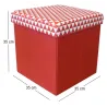 Pouf coffre carré pliable scandinave