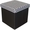 Pouf coffre carré pliable scandinave
