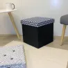 Pouf coffre carré pliable scandinave