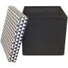Pouf coffre carré pliable scandinave