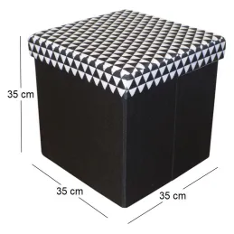 Pouf coffre carré pliable scandinave