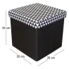 Pouf coffre carré pliable scandinave