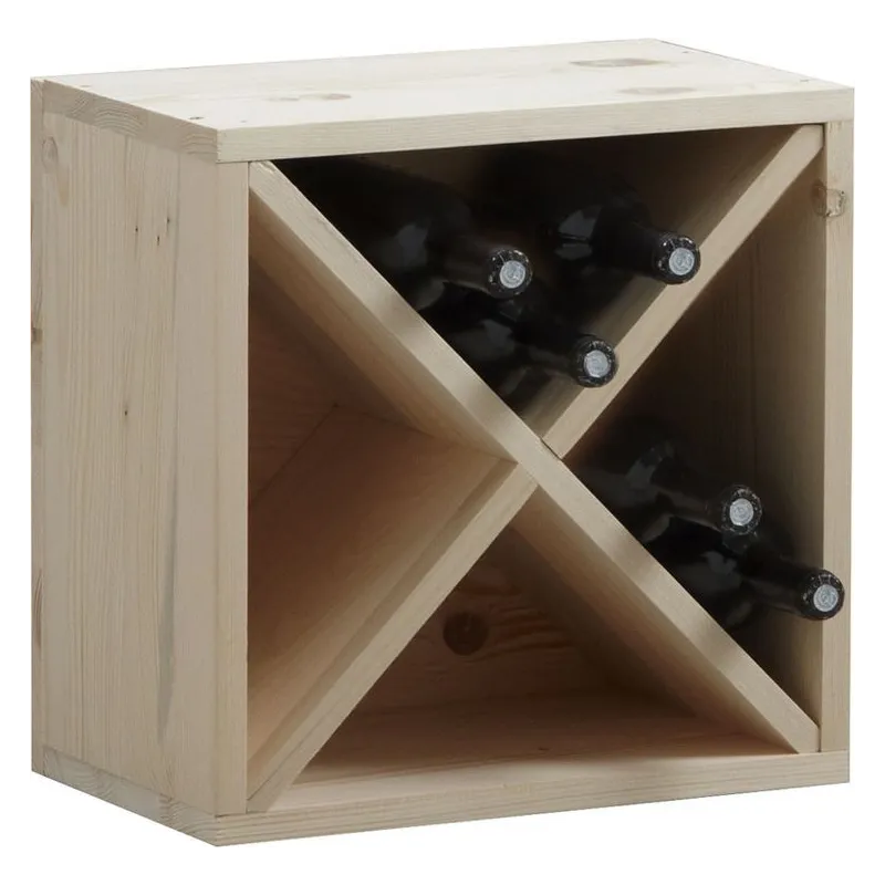 Casier de rangement 16 bouteilles en épicéa