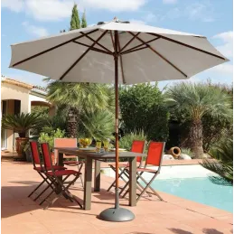 Parasol en bois 300 cm avec manivelle Holly