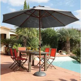 Parasol en bois 300 cm avec manivelle Holly