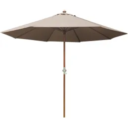 Parasol en bois 350 cm avec manivelle June