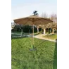 Parasol en bois 350 cm avec manivelle June