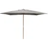 Parasol avec mât en bois 300x200 cm Ori