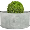 Pot de fleurs demi-rond Lion (Lot de 2)