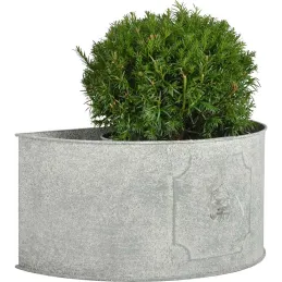 Pot de fleurs demi-rond Lion (Lot de 2)