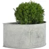 Pot de fleurs demi-rond Lion (Lot de 2)