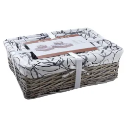 Corbeilles de rangement en éclisse grise (Lot de 4)