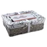 Corbeilles de rangement en éclisse grise (Lot de 4)