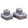 Corbeilles de rangement en éclisse grise (Lot de 4)