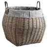 Corbeilles de rangement en osier gris (Lot de 2)