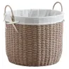 Corbeilles rondes en papier cordé taupe (Lot de 3)