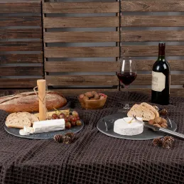 Plateau à fromages ardoise et  métal