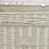 Malle carrée en osier blanchi (Lot de 2)