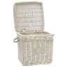 Malle carrée en osier blanchi (Lot de 2)