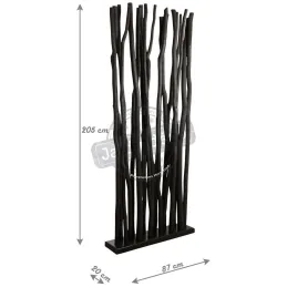 Socle avec 19 tiges de bois