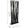 Socle avec 19 tiges de bois