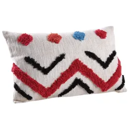 Coussin rectangulaire en coton tufté