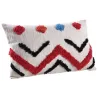 Coussin rectangulaire en coton tufté