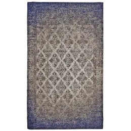 Tapis jacquard bleu