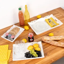Plateaux en manguier blanc (Lot de 3)
