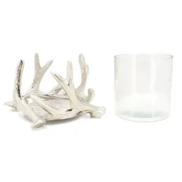 Photophore bois de cerf en aluminium