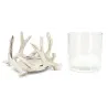 Photophore bois de cerf en aluminium