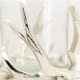 Photophore bois de cerf en aluminium