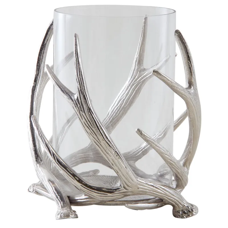 Photophore bois de cerf en aluminium