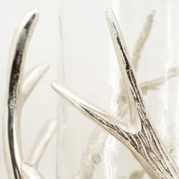 Photophore bois de cerf en aluminium
