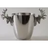 Seau à champagne tête de cerf en aluminium