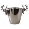 Seau à champagne tête de cerf en aluminium
