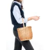Panier à couvercle pivotant en osier clair