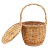 Panier à couvercle pivotant en osier clair