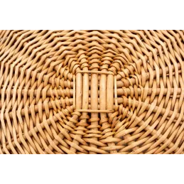 Panier à couvercle pivotant en osier clair