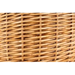 Panier à couvercle pivotant en osier clair