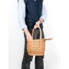 Panier à couvercle pivotant en osier clair