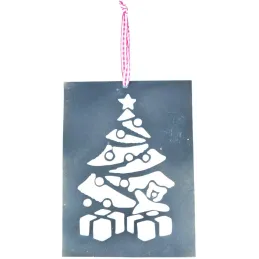 Plaque à suspendre Noël en métal (Lot de 2)