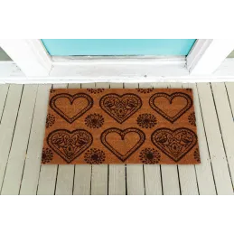 Paillasson coco intérieur extérieur 75 x 45 cm