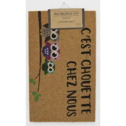 Paillasson coco intérieur extérieur 75 x 45 cm