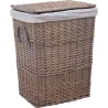 Panier à linge en osier doublé
