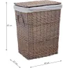 Panier à linge en osier doublé