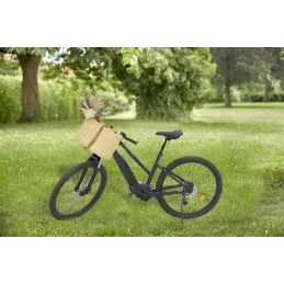 Panier à vélo en jonc naturel