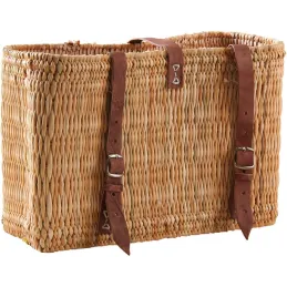 Panier à vélo en jonc naturel