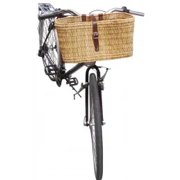Panier à vélo en jonc naturel