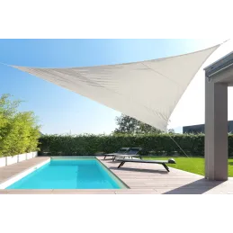 Toile d'ombrage triangulaire 5 mètres